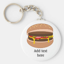 Customise this Hamburger graphic Key Chain