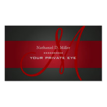 Customise this monogram business card