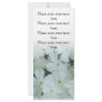 customise White floral bookmark