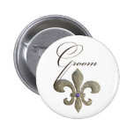 Customise your own Fleur-de-lis design Pinback Buttons