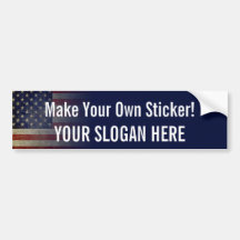 Customise Your Own Patriotic Bumper Sticker