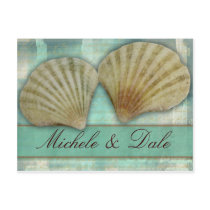 Customise your own seashell design postcards