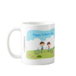 Customised*Bike with Father-Happy Father's Day mugs