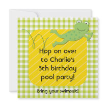 Customised Frog Birthday Invites
