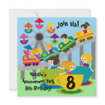 Customised Girls Amusement Park Birthday Invites