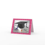 Customised Graduation Thank You Card (fuschia)