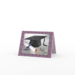Customised Graduation Thank You Card (purple)