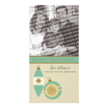 Customised Happy Holidays Ornament Design :: 01 Personalized Photo Card