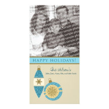 Customised Happy Holidays Ornament Design :: 02 Custom Photo Card