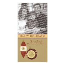 Customised Happy Holidays Ornament Design :: 03 Personalized Photo Card
