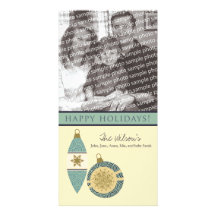 Customised Happy Holidays Ornament Design :: 04 Custom Photo Card