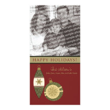Customised Happy Holidays Ornament Design :: 08 Picture Card