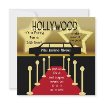 Customised Hollywood Glamour Birthday Invitation