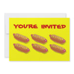 Customised Hot Dog Eating Contest  or BBQ invites invitations
