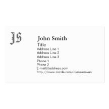 Customised Monogram Business Cards