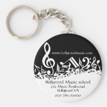 Customised Musical Notes Business advert  Keychain