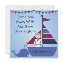 Customised Nautical Birthday Invites
