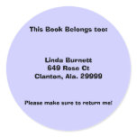 Customised Personalised Book Labels