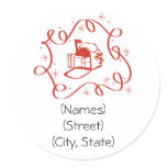Customised Personalised Holiday Address Labels stickers