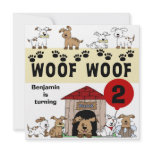 Customised Puppy Dog Birthday Invitations