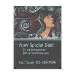 Customised Salon postcard template