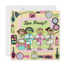 Customised Spa Party Birthday Invites