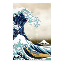 Customised The Great Wave off Kanagawa Gifts Stationery Design