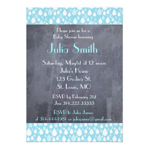 Customised Unisex Baby Shower Invitations