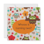 Customised Whoot Owl Birthday Invites invitations