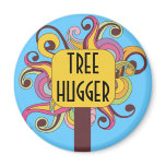Customizable Abstract Tree Hugger Magnet