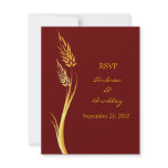 Customizable Autumn Wedding Response Card Invite