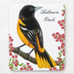 Customizable Baltimore Oriole Bird Mousepad