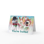 Customizable Christmas Party Invitation Greeting Card