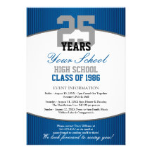 Customizable Class Reunion Personalized Invites