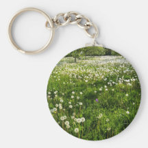 Customizable Dandelion Clocks Garden Key Chains