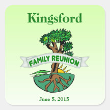 Customizable Family Reunion Stickers