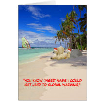 Customizable funny Polar Bear Christmas Greeting Cards