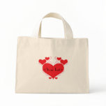 Customizable Hearts Design, <Your Text> Bag