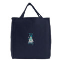 Customizable Holiday Snowman Drinking Tea Tote Bag embroidered bags