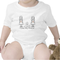 Customizable LGBT 2 Moms & Baby t-shirts