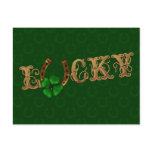 CUSTOMIZABLE Lucky Gold Horseshoe and Clover postcards