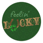 CUSTOMIZABLE Lucky Gold Horseshoe and Clover stickers