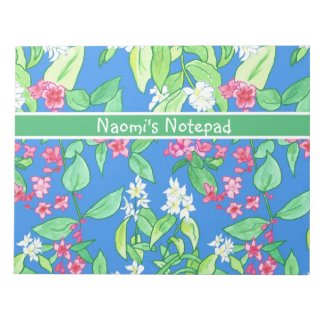 Customizable Notepad or Jotter, Spring Blossoms