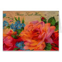 Customizable Rose Card - Add Your Own Text