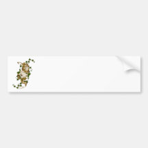 CUSTOMIZABLE Roses and Golden Clover Bumper Sticker