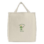 Customizable Royal Frog - Add Your Own Text Canvas Bags