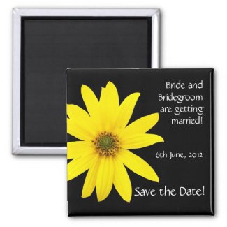 Customizable 'Save the Date' Magnet, Sunflower