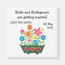 Customizable Save the Date Magnet, Window Box