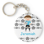 Customizable Soccer Boy Goal 1 Keychain