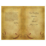 Customizable Vintage Wedding Program Flyer Design